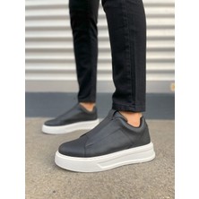 Zapatos JY007 Alba Bağcıksız Cilt Erkek Günlük Sneaker Ayakkabı Cbt Siyah