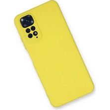Bg Arzenis Arzenis  Xiaomi Redmi Note 11 Kılıf Nano Içi Kadife Silikon - Sarı 9968547