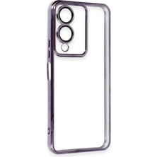 Bg Arzenis Arzenis  Vivo Y17S Kılıf Razer Lensli Silikon - Mor 9968547