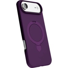 Bg Arzenis Arzenis  Apple iPhone 17 Air Regal Magsafe Standlı Kapak - Derin Mor 9968547