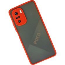 Kayem Kay  Xiaomi Poco F3 Kılıf Montreal Silikon Kapak - Kırmızı 56487