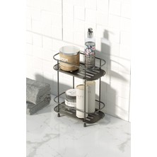 UltraMint 2 Katlı Banyo ve Mutfak Düzenleyici, Mat Siyah, Çok Amaçlı Organizatör