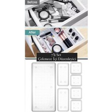 UltraMint 7 Parça Şeffaf Takı ve Makyaj Düzenleyici Kutu Seti