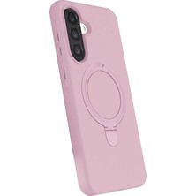 Bg Arzenis Arzenis  Samsung Galaxy A56 Regal Magsafe Standlı Kapak - Açık Pembe 9968547