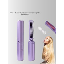 Maarketim Kablosuz USB Şarjlı Saç Düzleştirici Tarak – Seyahat Boy