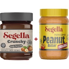 Segella Fındık Parçacıklı Kakaolu Fındık Kreması 350gr ve %100 Fıstık Ezmesi Original 350gr (2 Adet)