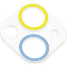 Kayem Kay  iPhone 13 Mini Renkli Kamera Lens Koruma Cam - Sarı-Mavi 56487