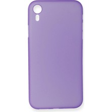 Bg Arzenis Arzenis  iPhone Xr Kılıf Pp Ultra Ince Kapak - Mor 9968547
