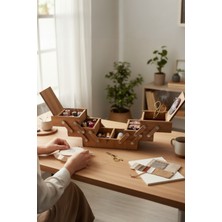 UltraMint Çok Amaçlı Katlanabilir Ahşap Saklama Kutusu, Dekoratif Organizer