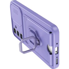 Bg Arzenis Arzenis  Samsung Galaxy A14 4g Kılıf Zuma Kartvizitli Yüzüklü Silikon - Lila 9968547