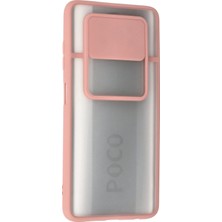 Bg Arzenis Arzenis  Xiaomi Pocophone X3 Kılıf Palm Buzlu Kamera Sürgülü Silikon - Pembe 9968547