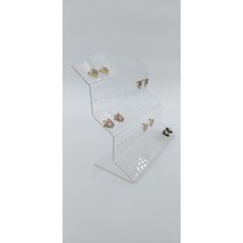 UltraMint Şık 5 Kademe Pleksi Küpe Standı, Modern ve Kullanışlı Tasarım