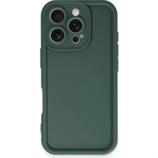 Bg Arzenis Arzenis  iPhone 16 Pro Kılıf Viera Silikon - Koyu Yeşil 9968547