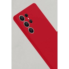 Kayem Kay  Samsung Galaxy S25 Ultra Kılıf Nano Içi Kadife Silikon - Kırmızı 56487