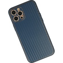 Bg Arzenis Arzenis  iPhone 12 Pro Kılıf Coco Karbon Silikon - Mavi 9968547