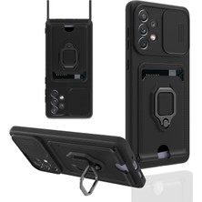 Bg Arzenis Arzenis  Samsung Galaxy A33 5g Kılıf Zuma Kartvizitli Yüzüklü Silikon - Siyah 9968547