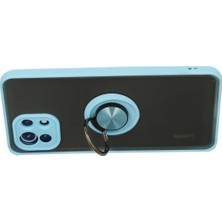 Bg Arzenis Arzenis  Xiaomi Mi 11 Lite Kılıf Montreal Yüzüklü Silikon Kapak - Buz Mavi 9968547