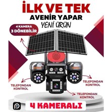 Avenir AV-S446 12MP 4 Kameralı Ptz 4g Sim Kartlı Solar Kamera