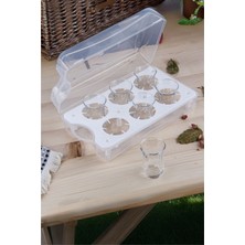 UltraMint 6'lı Çay Bardak Taşıma Kutusu, Seyahat ve Piknik Için Organizer