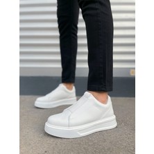 Zapatos JY007 Alba Bağcıksız Cilt Erkek Günlük Sneaker Ayakkabı Cbt Beyaz