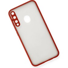 Kayem Kay  Huawei P40 Lite E Kılıf Montreal Silikon Kapak - Kırmızı 56487