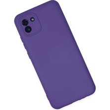 Kayem Kay  Samsung Galaxy A03 Kılıf Nano Içi Kadife Silikon - Mor 56487