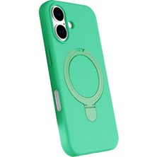 Bg Arzenis Arzenis  Apple iPhone 16 Plus Regal Magsafe Standlı Kapak - Yeşil 9968547