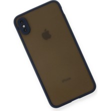 Kayem Kay  iPhone Xs Max Kılıf Montreal Silikon Kapak - Lacivert 56487