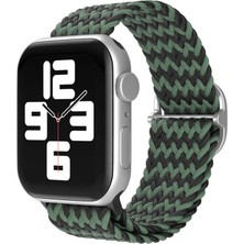 Cekar Store Apple Watch 38MM  Kordon - Zigzag Yeşil-Siyah