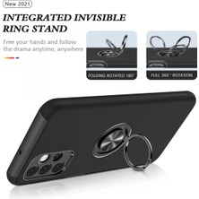 Bg Arzenis Arzenis  Samsung Galaxy A72 Kılıf Elit Yüzüklü Kapak - Siyah 9968547