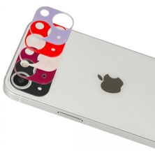 Kayem Kay  iPhone 13 Rainbow Kamera Lens Koruma Cam - Koyu Kırmızı 56487
