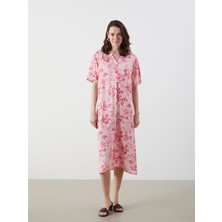 Lc Waikiki Yeni Sezon Kaçık Yaka Çiçekli Elbise