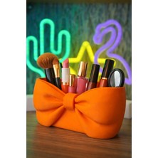 UltraMint Şık 3D Baskılı Fiyonk Makyaj Organizeri, Ruj ve Fırça Standı, Kozmetik Düzenleyici