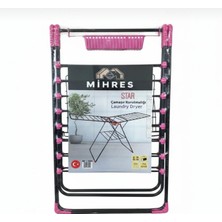 Mihres Kalın Borulu Dayanıklı Kelebek Kurutmalık Çamaşır Kurutmalık Çok Renkli