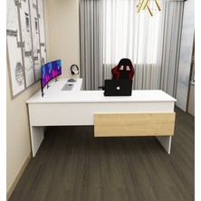 Morepp Sell L Çalışma Ofis Gaming Oyuncu Masası |beyaz-Safirmeşe