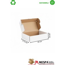 Meşpa Ambalaj 20X17X13 cm Beyaz Karton Kutu – E-Ticaret ve Paketleme Kutusu