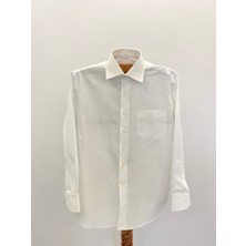 %100 Pamuk Beyaz Erkek Gömlek