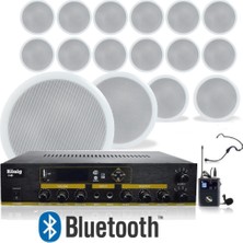 DMM 16’lı Tavan Hoparlörlü Yaka-Kafa Mikrofonlu Bluetooth Anfi Ses Seti