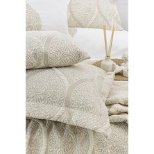 Calantha Home Collection Alison 4 Parça Çift Kişilik Yatak Örtüsü Seti Ekru  240 x 260 cm