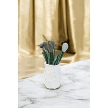 UltraMint Şık ve Pratik Makyaj Fırçası Organizer, 16 Bölmeli, Beyaz Renk