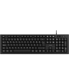 Aoc KB130B-38 USB Siyah Türkçe Kablolu Standart Klavye,sessiz Yazma