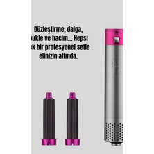 5 Parça Saç Şekillendirme Seti 220 W Güç ile Düzleştirme Dalga ve Bukle Yapma Özelliği
