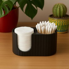 UltraMint Çift Bölmeli Pamuk ve Kulak Çubuğu Düzenleyici, Modern Banyo Organizeri