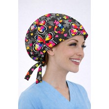 Dr. Mitra Cerrahi Bone Medikal Doktor Hemşire Hastane Bonesi Unisex -Kurdela Desen