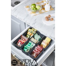 UltraMint 6'lı Modüler Takı ve Makyaj Organizeri, Banyo ve Buzdolabı Düzenleyici