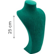 UltraMint Elisa Kolye Mankeni Takı ve Kuyumcu Standı, 25 Cm, Yeşil Renk
