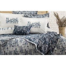 Calantha Home Collection Valencia 8 Parça Çift Kişilik Çeyiz Seti Lacivert 240 x 260 cm