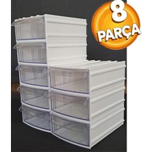 UltraMint 8'li Çekmeceli Makyaj ve Mücevher Saklama Organizeri