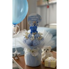 Hoşgeldin Bebek Çiçek Mum Ayıcıklı Hediyelik Hastane Çıkışı