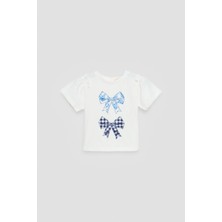 GB Baby Bg Store Kız Bebek Beyaz Tshirt